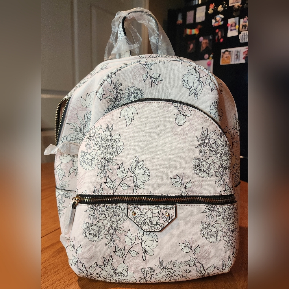 Floral Light Pink Backpack New With Tags